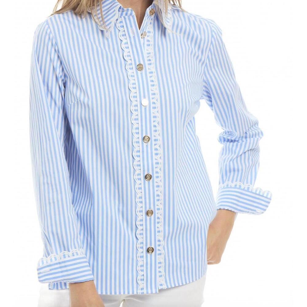 NEW PATTY KIM chloe top in blue